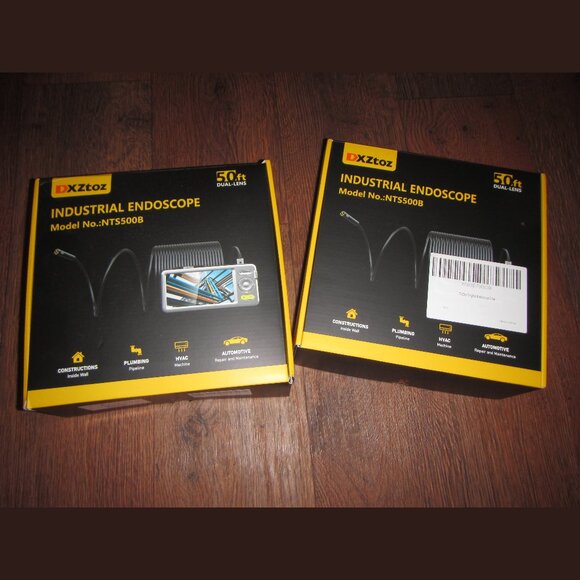 50FT Dual Lens 1080p Wireless Endoscope Inspection Camera Snake w/ Screen + Case